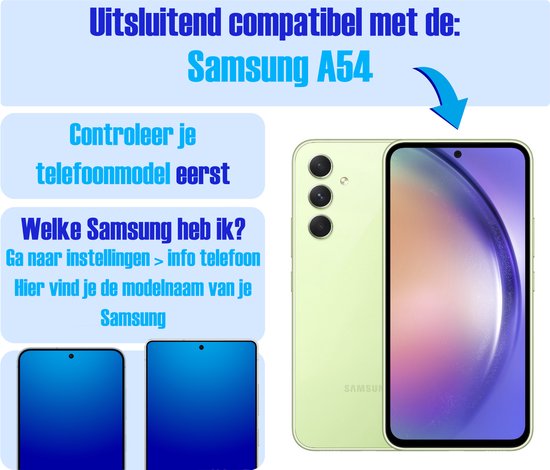 Screenprotector geschikt voor Samsung A54 - Gehard Glas - Tempered Glass Armor Screen Cover - 2 Stuks