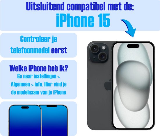 Screenprotector geschikt voor iPhone 15 - Gehard Glas - Tempered Glass Armor Screen Cover - 4 Stuks