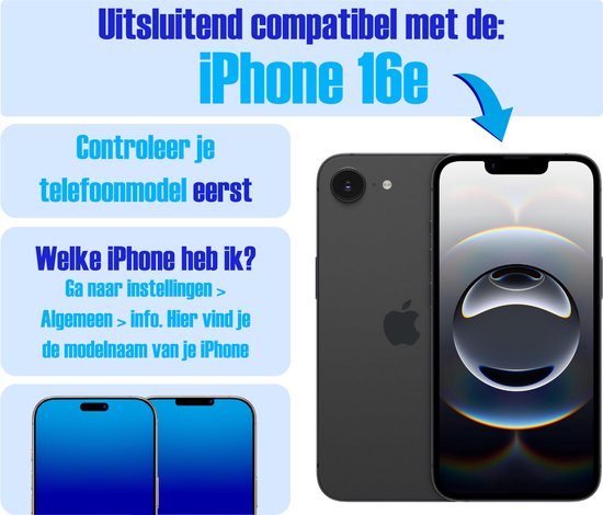 Screenprotector geschikt voor iPhone 16e - Gehard Glas - Tempered Glass Armor Screen Cover - 2 Stuks