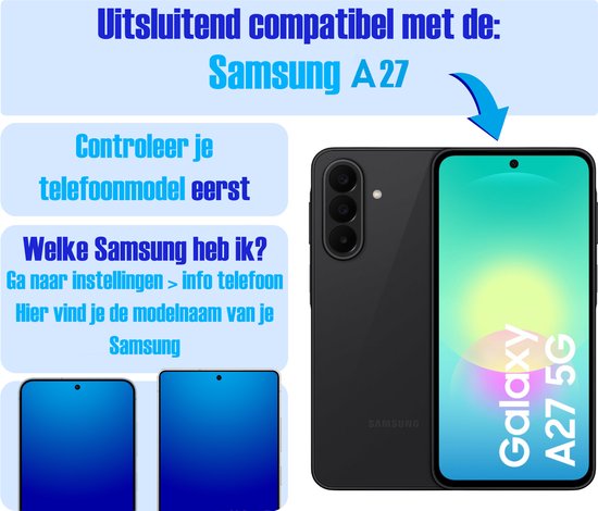 Screenprotector geschikt voor Samsung A27 - Gehard Glas - Tempered Glass Armor Screen Cover - 2 Stuks
