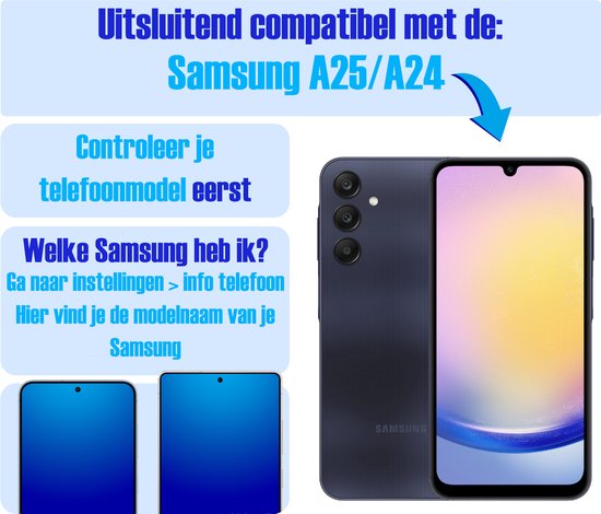 Screenprotector geschikt voor Samsung A24/A25 - Gehard Glas - Tempered Glass Armor Screen Cover - 4 Stuks
