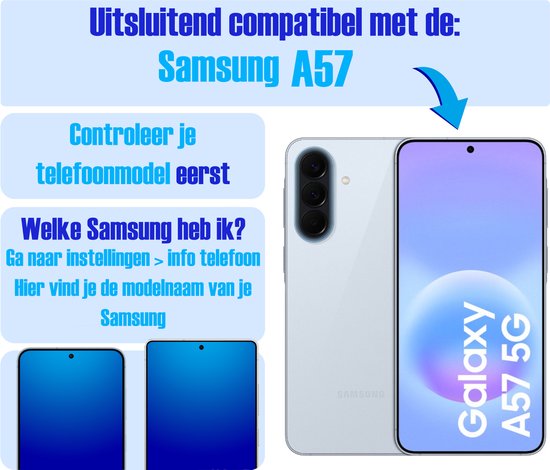 Screenprotector geschikt voor Samsung A57 - Gehard Glas - Tempered Glass Armor Screen Cover - 4 Stuks
