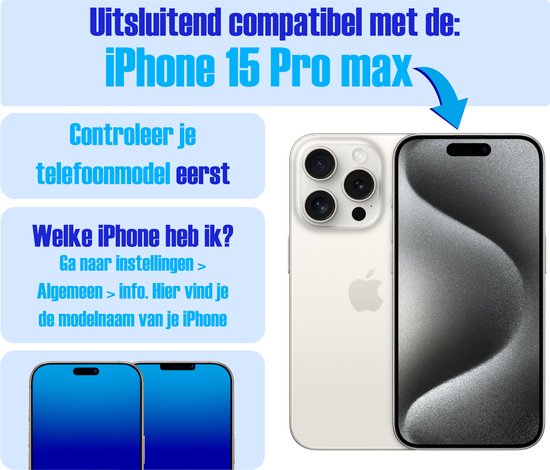 Screenprotector geschikt voor iPhone 15 Pro Max - Gehard Glas - Tempered Glass Armor Screen Cover - 2 Stuks