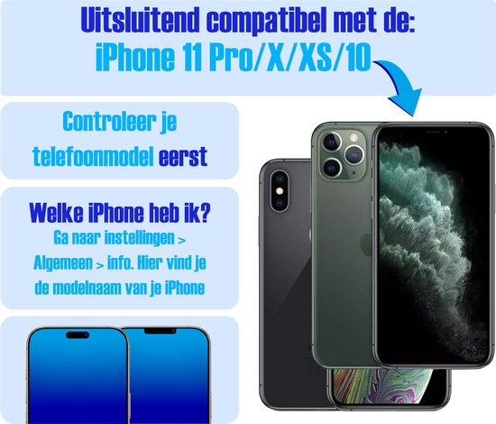 Screenprotector geschikt voor iPhone 11 Pro/xs/x/10 - Gehard Glas - Tempered Glass Armor Screen Cover - 2 Stuks