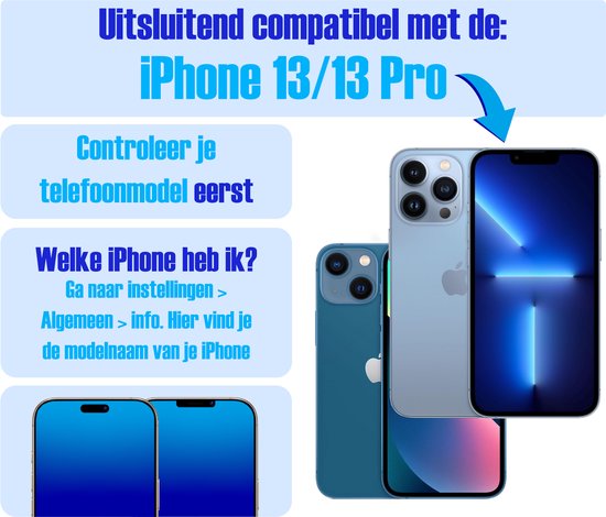 Screenprotector geschikt voor iPhone 13 / 13 Pro - Gehard Glas - Tempered Glass Armor Screen Cover - 4 Stuks