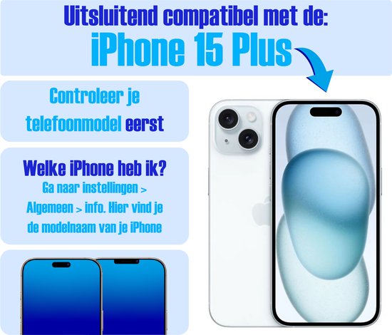 Screenprotector geschikt voor iPhone 15 Plus - Gehard Glas - Tempered Glass Armor Screen Cover - 2 Stuks