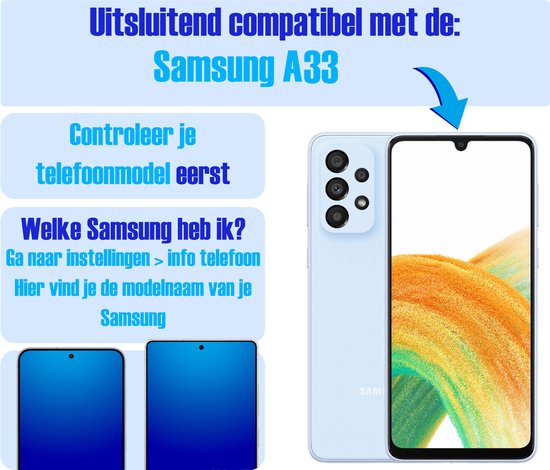 Screenprotector geschikt voor Samsung A33 - Gehard Glas - Tempered Glass Armor Screen Cover - 4 Stuks