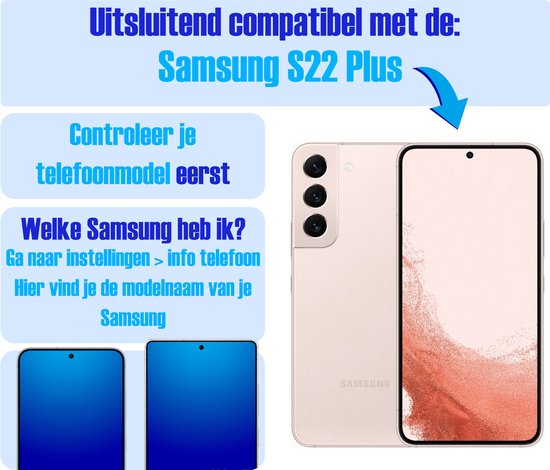 Screenprotector geschikt voor Samsung S22 PLUS (S22+) - Gehard Glas - Tempered Glass Armor Screen Cover - 4 Stuks
