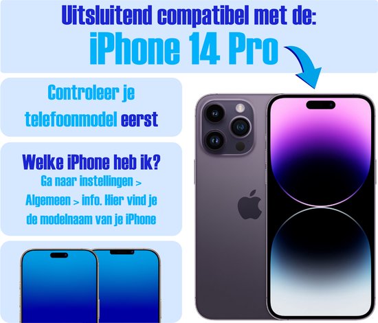 Screenprotector geschikt voor iPhone 14 Pro - Gehard Glas - Tempered Glass Armor Screen Cover - 4 Stuks