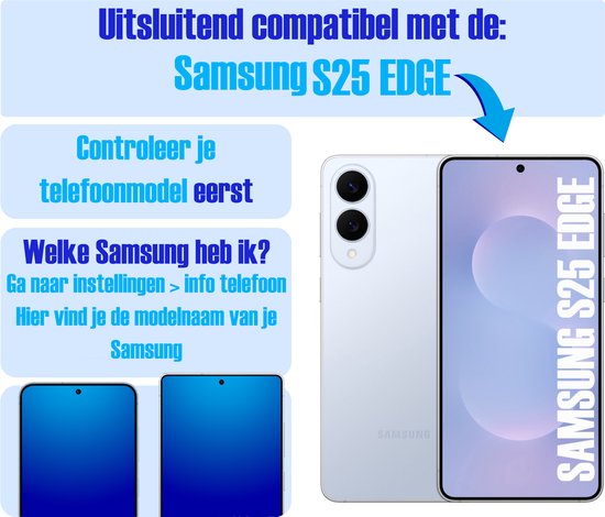 Screenprotector geschikt voor Samsung S25 EDGE - Gehard Glas - Tempered Glass Armor Screen Cover - 4 Stuks