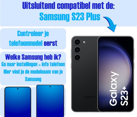 Screenprotector geschikt voor Samsung S23 Plus (S23+) - Gehard Glas - Tempered Glass Armor Screen Cover - 2 Stuks