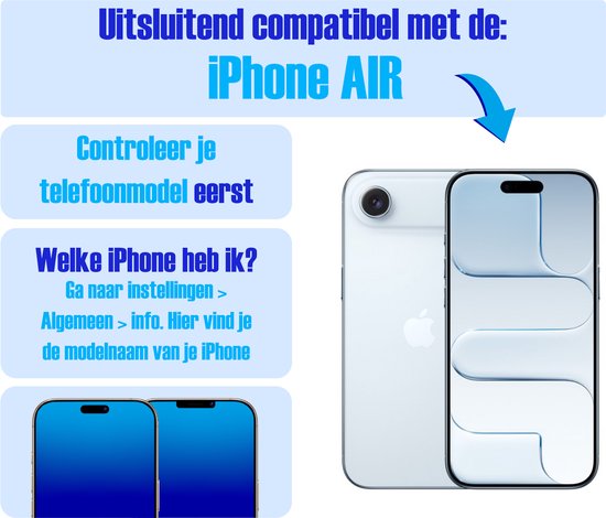 Screenprotector geschikt voor iPhone AIR - Gehard Glas - Tempered Glass Armor Screen Cover - 4 Stuks
