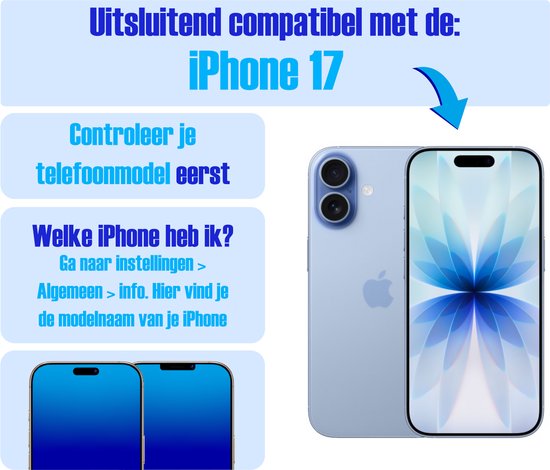 Screenprotector geschikt voor iPhone 17 - Gehard Glas - Tempered Glass Armor Screen Cover - 4 Stuks