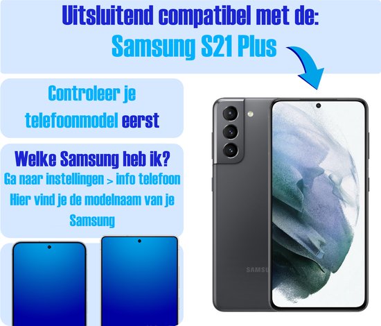 Screenprotector geschikt voor Samsung S21 PLUS (S21+) - Gehard Glas - Tempered Glass Armor Screen Cover - 4 Stuks