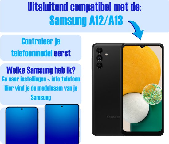Screenprotector geschikt voor Samsung A13/A12 - Gehard Glas - Tempered Glass Armor Screen Cover - 4 Stuks