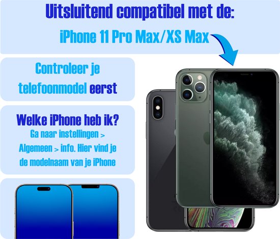 Screenprotector geschikt voor iPhone 11 Pro Max/XS Max - Gehard Glas - Tempered Glass Armor Screen Cover - 2 Stuks