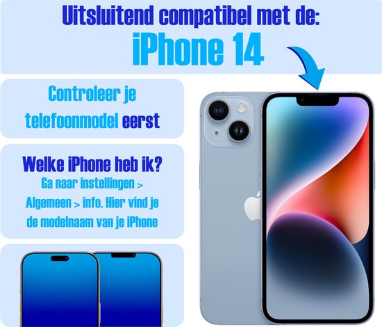 Screenprotector geschikt voor iPhone 14 - Gehard Glas - Tempered Glass Armor Screen Cover - 4 Stuks