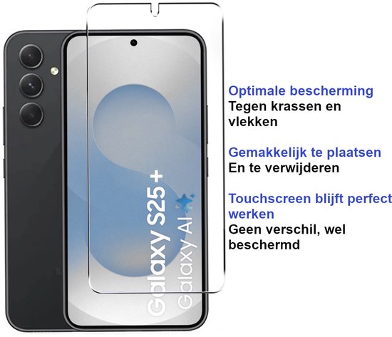 Premium Screenprotector Geschikt Voor Samsung S25+ (S25 PLUS) - Gehard Glas - 2 Stuks