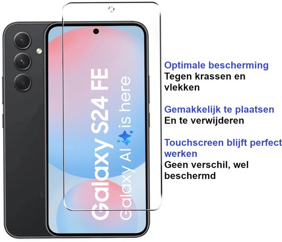 Premium Screenprotector Geschikt Voor Samsung S24FE (Fan Edition) - Gehard Glas - 2 Stuks