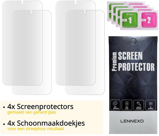 Screenprotector Geschikt Voor Samsung Galaxy S26 - Glasplaat - Tempered Glass - 4 Stuks