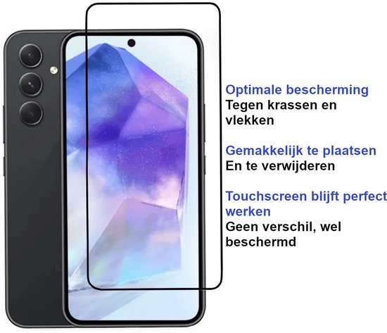 ArmorDrop Full Guard Screenprotector Geschikt Voor Samsung A54 - Gehard Glas - 2 Stuks