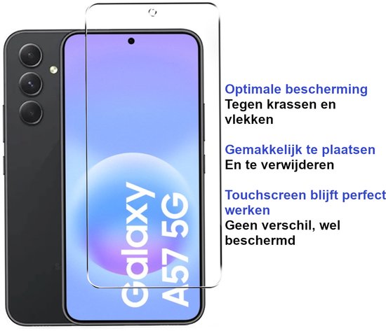 Premium Screenprotector Geschikt Voor Samsung A57 - Gehard Glas - 2 Stuks