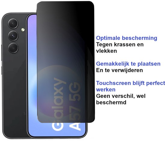 ArmorDrop Privacy Screenprotector Geschikt Voor Samsung A57 - Gehard Glas - 2 Stuks