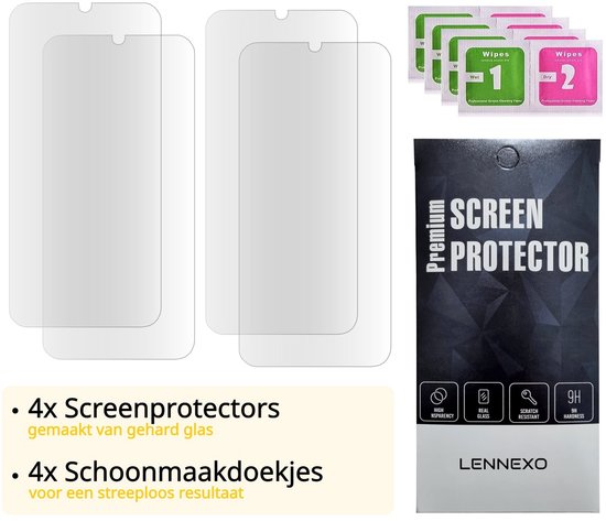 Screenprotector Geschikt Voor Samsung Galaxy A24 / A25 - Glasplaat - Tempered Glass - 4 Stuks