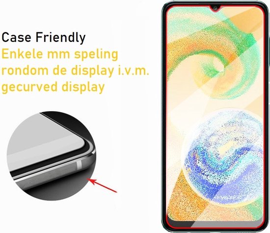 Screenprotector Geschikt Voor Samsung Galaxy A04S - Glasplaat - Tempered Glass - 2 Stuks