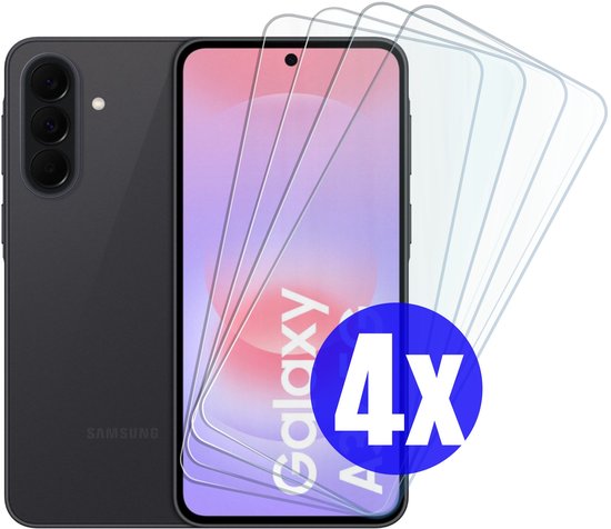 Screenprotector geschikt voor Samsung A37 - Gehard Glas - Tempered Glass Armor Screen Cover - 4 Stuks