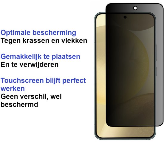 ArmorDrop Transparant Hoesje Inclusief 2x Privacy Screenprotector Geschikt Voor Samsung S24+ (S24 PLUS)