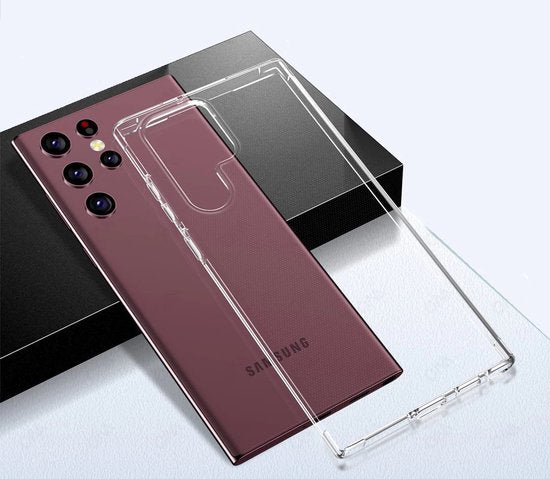 Transparant Hoesje Geschikt Voor Samsung Galaxy S22 Ultra - Back Cover Telefoonhoesje