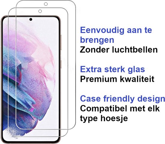 Premium Screenprotector Geschikt Voor Samsung S21 - Gehard Glas - 2 Stuks