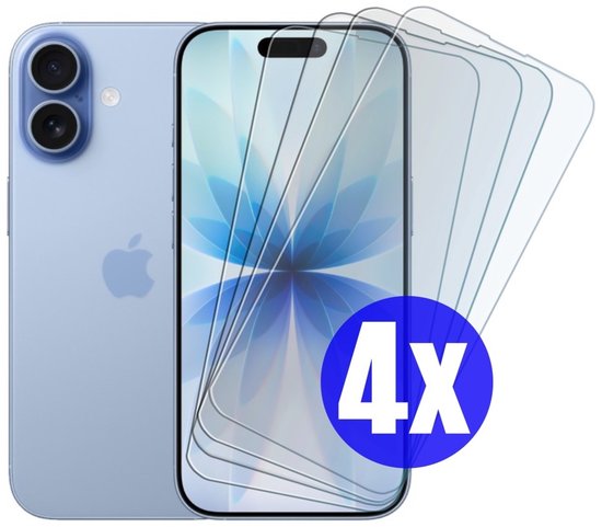 Screenprotector geschikt voor iPhone 17 - Gehard Glas - Tempered Glass Armor Screen Cover - 4 Stuks