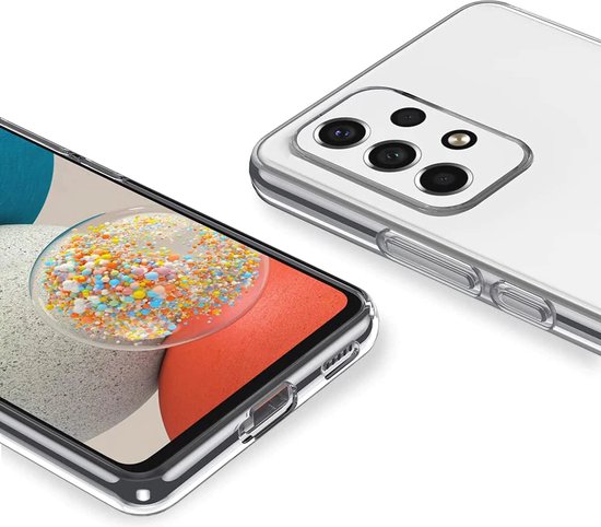 Hoesje en Screenprotector Combi Geschikt Voor Samsung A33 - Transparant Hoesje + Premium screenprotector