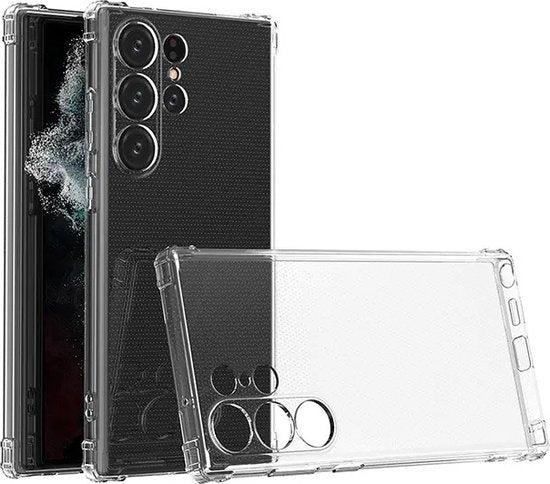 Anti Shock Hoesje Geschikt Voor Samsung Galaxy S23 Ultra - ShockProof Silicone Case - Transparant Back Cover Hoesje