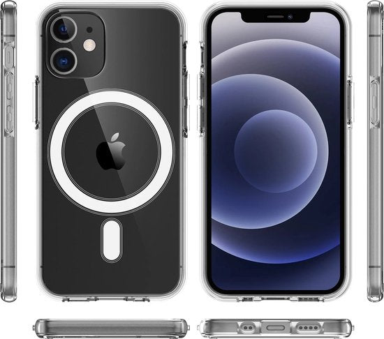 Lennexo Hoesje Geschikt Voor iPhone 11 Met Magneet Ring - Siliconen Hoesje Voor Draadloos Opladen en Geschikt voor Magsafe