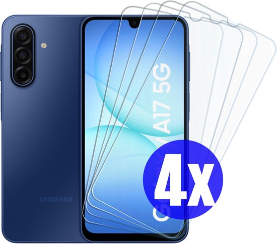 Screenprotector geschikt voor Samsung A17 - Gehard Glas - Tempered Glass Armor Screen Cover - 4 Stuks