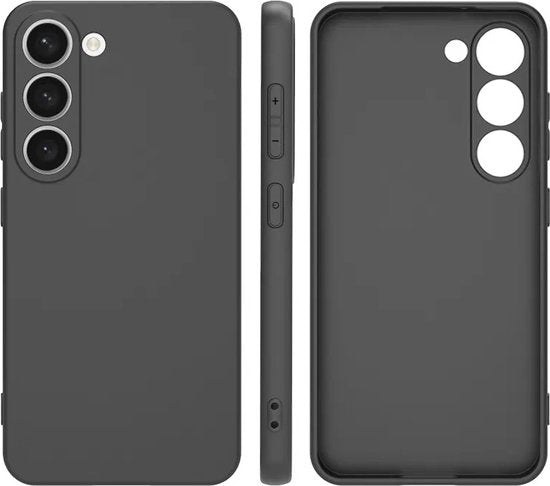Zwart Hoesje Geschikt Voor Samsung Galaxy S23+ (S23 Plus) - Zwarte Siliconen hoesje - TPU Back Cover Hoes - Zwart