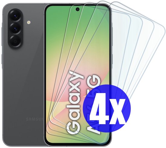 Screenprotector geschikt voor Samsung A56 - Gehard Glas - Tempered Glass Armor Screen Cover - 4 Stuks