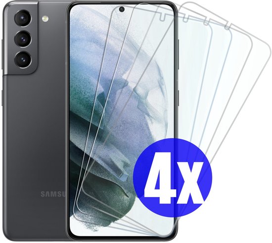 Screenprotector geschikt voor Samsung S21 PLUS (S21+) - Gehard Glas - Tempered Glass Armor Screen Cover - 4 Stuks