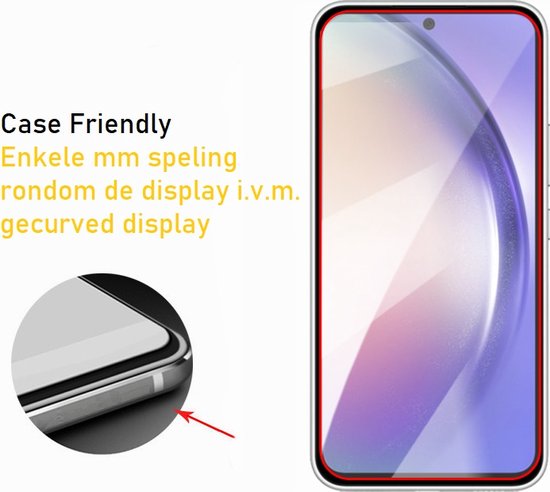 Screenprotector Geschikt Voor Samsung Galaxy A54 - Glasplaat - Tempered Glass - 2 Stuks