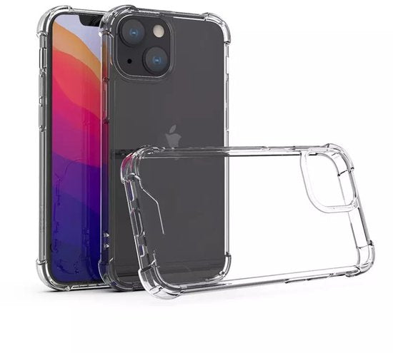 Hoesje en Screenprotector Combi Geschikt Voor iPhone 14 - Anti Shock Hoesje + 2x Screenprotector