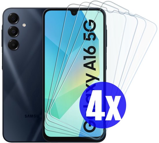 Screenprotector geschikt voor Samsung A16 - Gehard Glas - Tempered Glass Armor Screen Cover - 4 Stuks