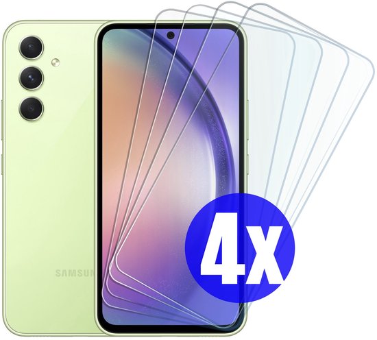 Screenprotector geschikt voor Samsung A54 - Gehard Glas - Tempered Glass Armor Screen Cover - 4 Stuks