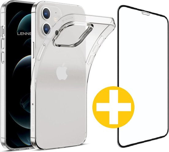 Hoesje en Screenprotector Combi Geschikt Voor iPhone 11 - Transparant Hoesje + Premium screenprotector