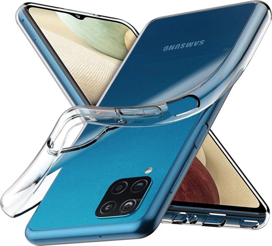 Hoesje en Screenprotector Combi Geschikt Voor Samsung Galaxy A12 - Transparant Hoesje + 2x Screenprotector