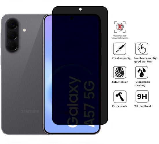 Privacy Screenprotector Geschikt Voor Samsung A57 - Volledige Beschermglas - 4 Stuks