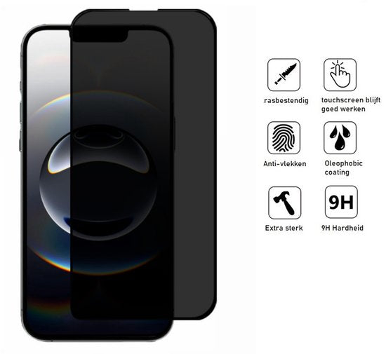 Privacy Screenprotector Geschikt Voor iPhone 11 Pro Max - Volledige Beschermglas - 2 Stuks