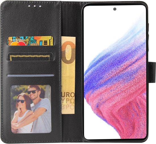 BookCase Hoesje Geschikt Voor Samsung A33 5G - Wallet Case - Hoesje Met Pasjeshouder - Zwart